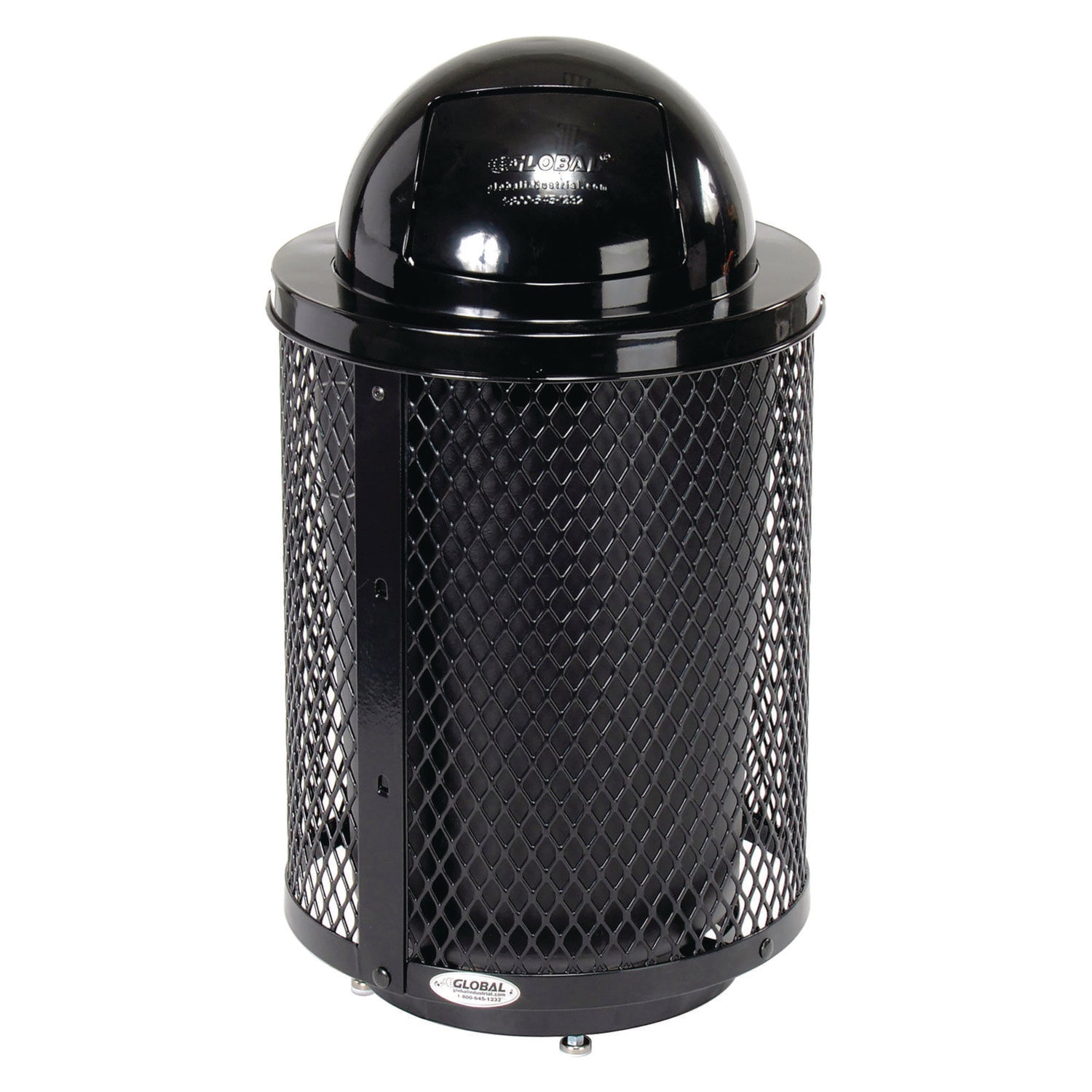 global-industrial-outdoor-diamond-steel-trash-can-with-base-36-gal-black-gbe261948bkd_1